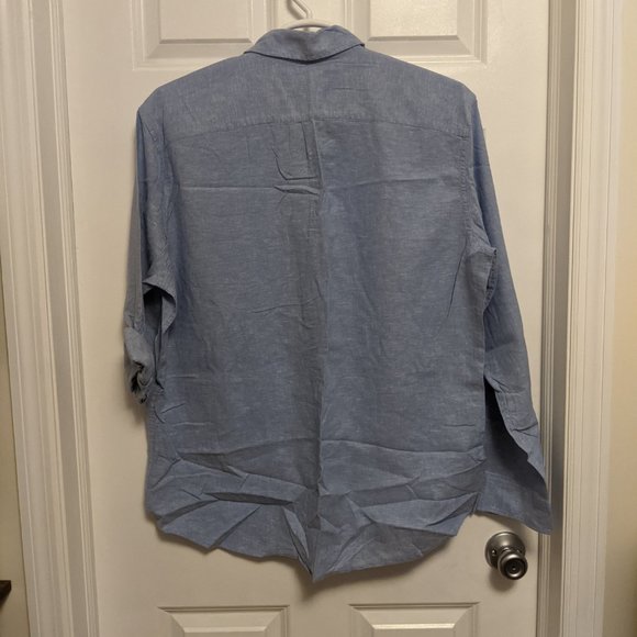 Gap Dress Button Down Standard Fit Men's XL Blue - Picture 8 of 8